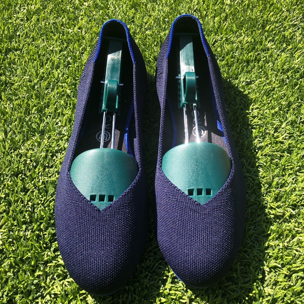 RETIRED Size 12 Navy Blue flats with the blue sole